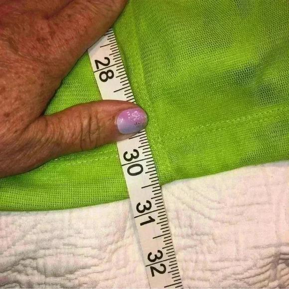 Neon Green Sheer jacket with Toggle Drawstring Waist - Picture 12 of 12